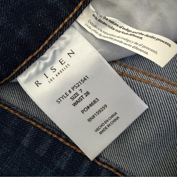 Risen High Rise Straight Leg Jeans | 7/28 | NWT Tummy Control Stretch - Picture 15 of 15